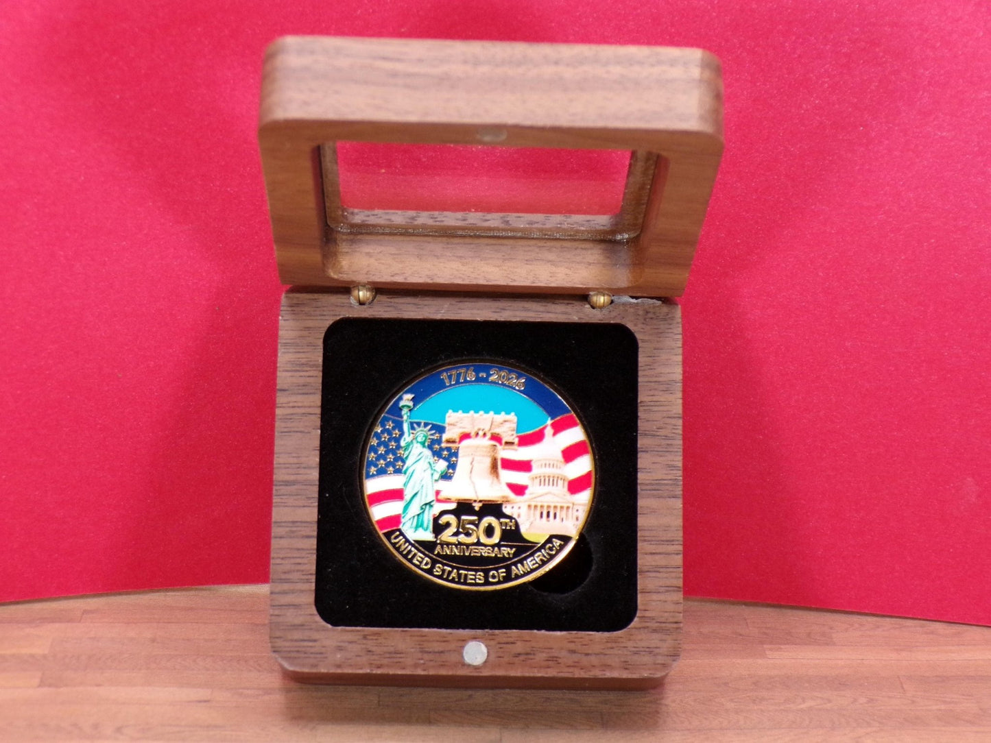 America's 250th Anniversary Collectible Coin – 44mm Commemorative Challenge Coin - MstrcrftMinis - 1376-BD
