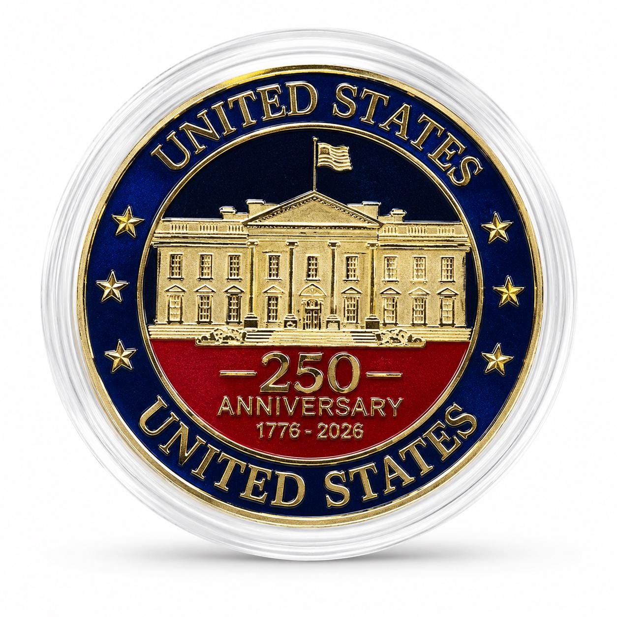 America's 250th Anniversary Collectible Coin – 44mm Commemorative Challenge Coin - MstrcrftMinis - 1376-A