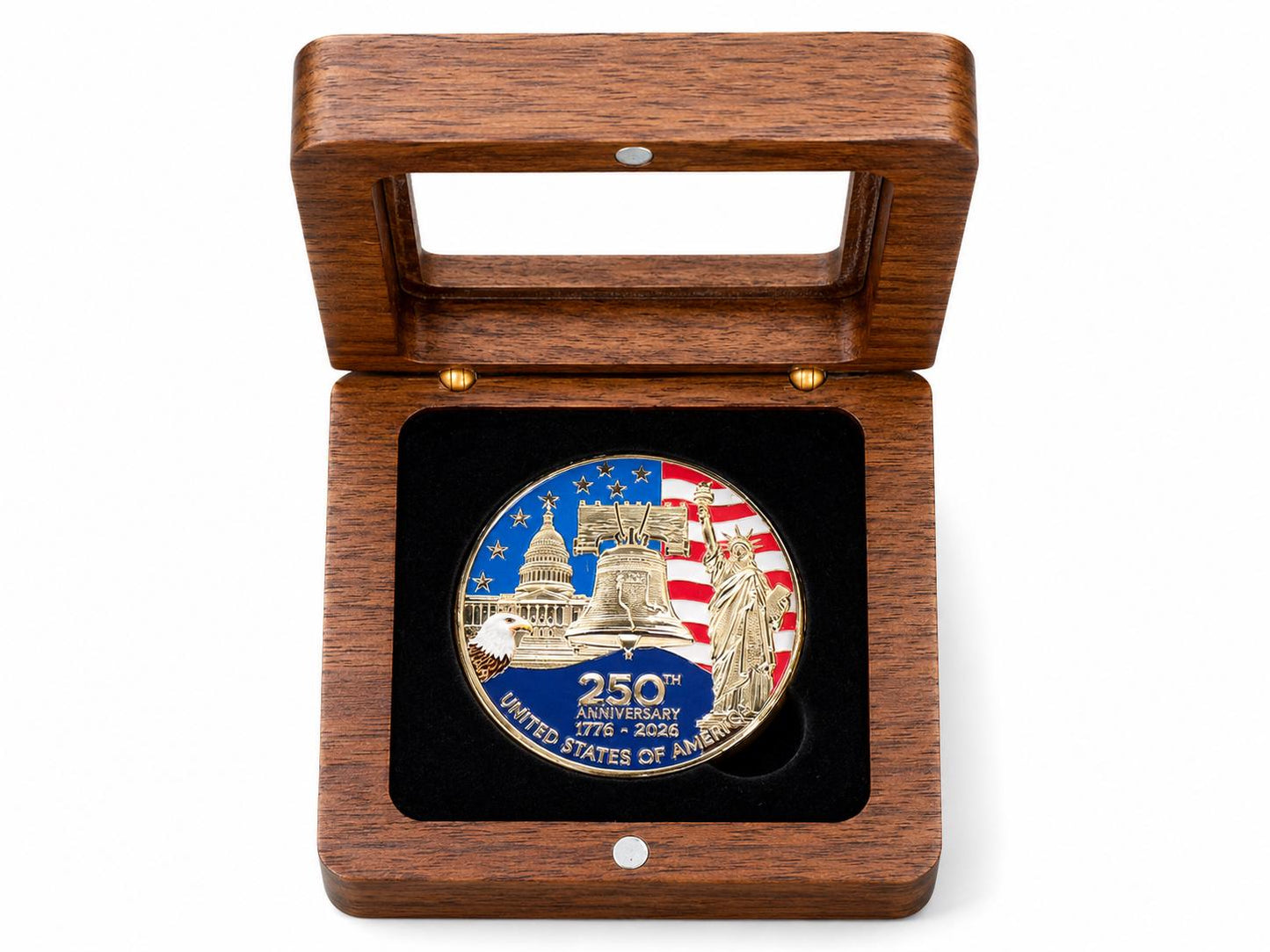 America's 250th Anniversary Collectible Coin – 44mm Commemorative Challenge Coin - Copper - MstrcrftMinis - 1376-CD