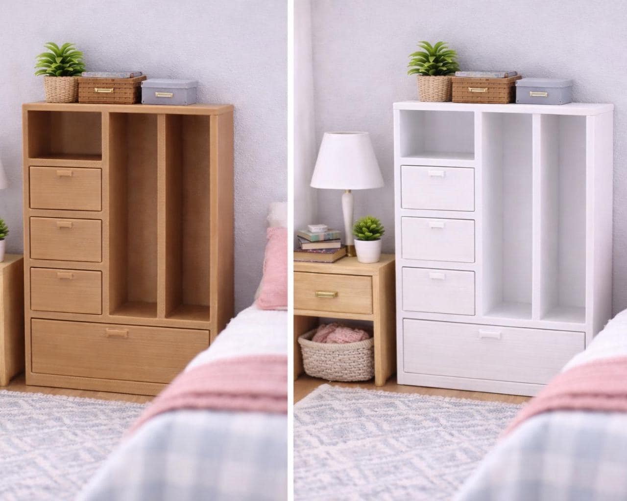 Bedroom Wardrobe – 1:24 Scale Miniature - MstrcrftMinis - 1326