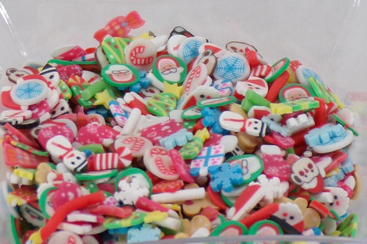 Christmas Mix - Polymer Clay Confetti - Slime, Craft, Decoden, or Resin Supplies - MstrcrftMinis - 1084
