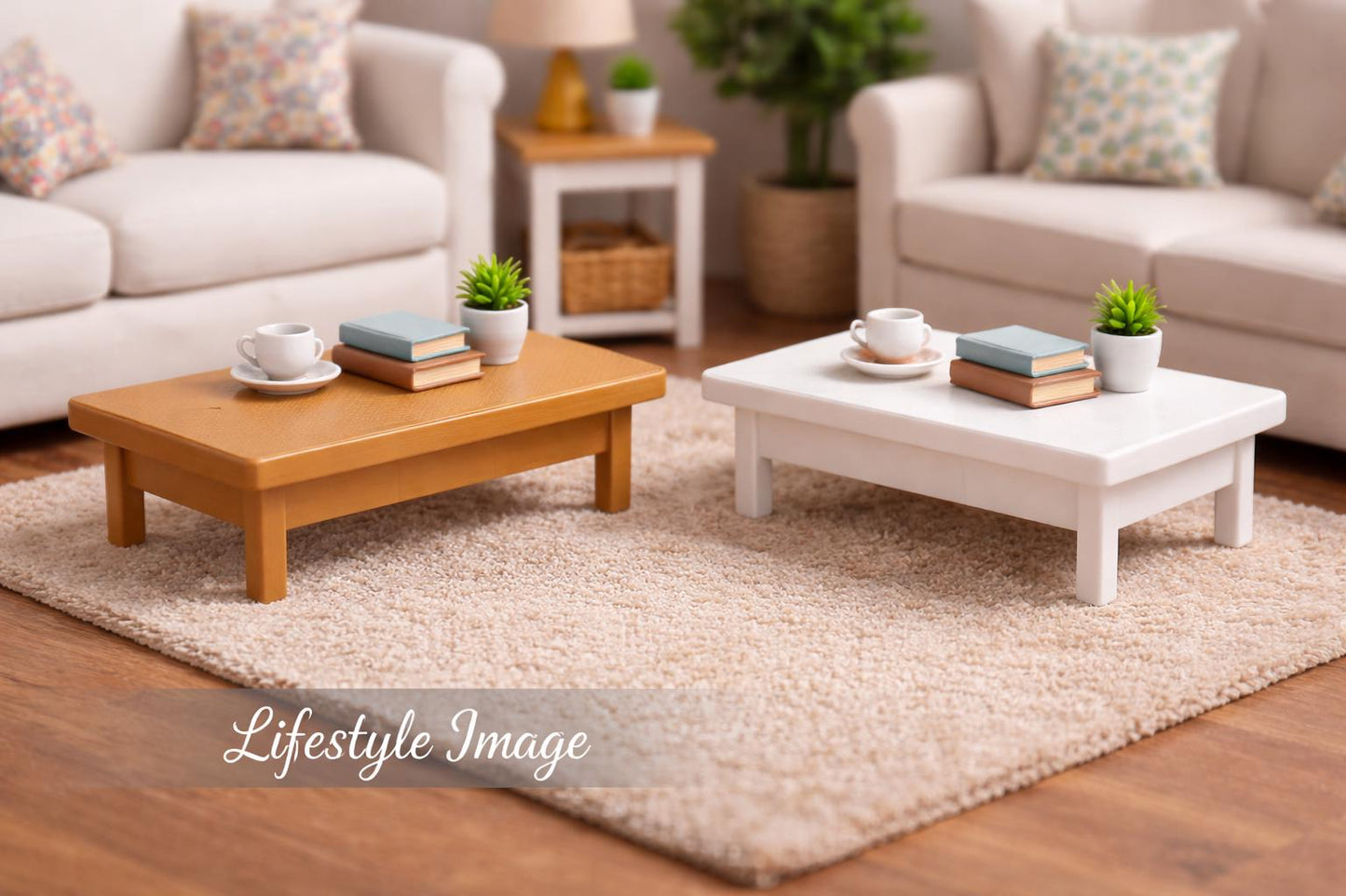 Coffee Table – 1:24 Scale Miniature - MstrcrftMinis - 1355