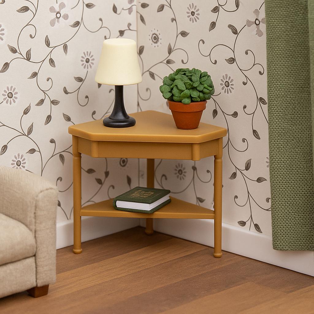 Corner Table – 1:24 Scale Miniature - MstrcrftMinis - 1302