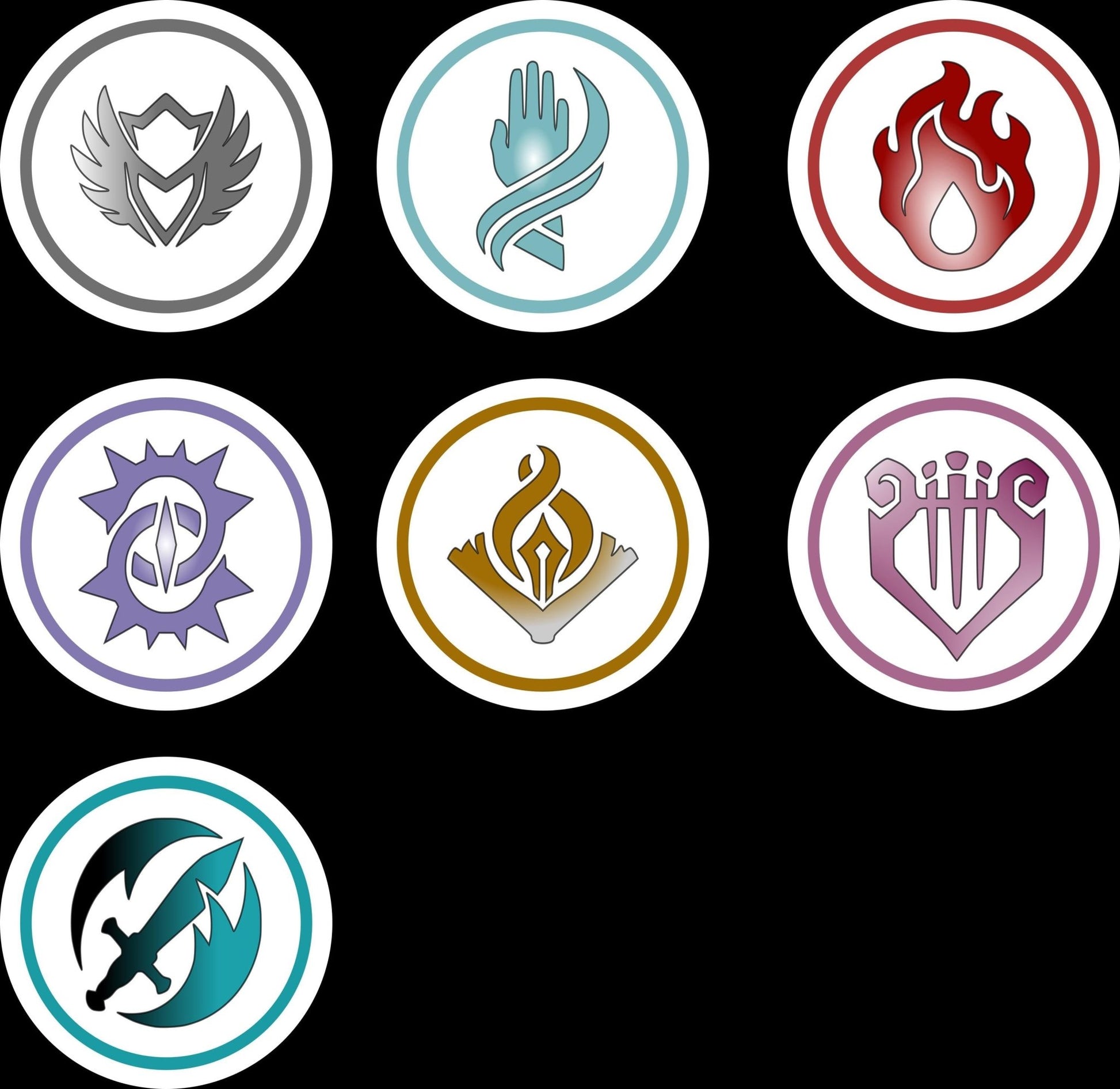 Dungeons & Dragons Character Class Sticker Pack – 13 Vinyl Stickers - MstrcrftMinis - 1340