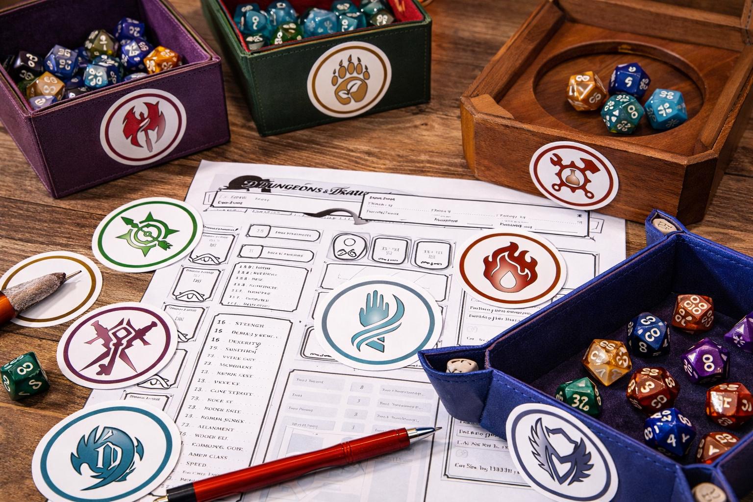 Dungeons & Dragons Character Class Sticker Pack – 13 Vinyl Stickers - MstrcrftMinis - 1340