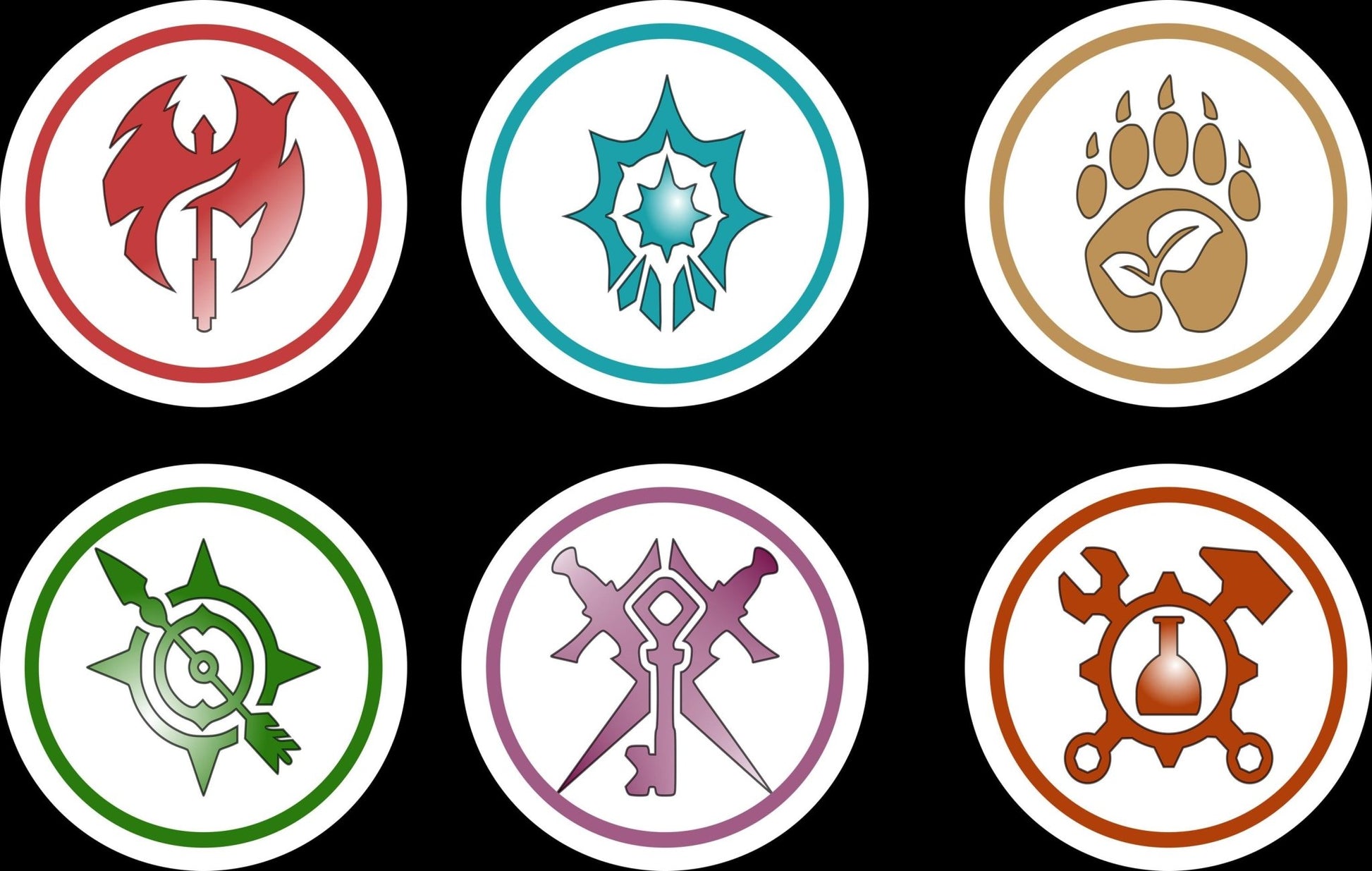 Dungeons & Dragons Character Class Sticker Pack – 13 Vinyl Stickers - MstrcrftMinis - 1340