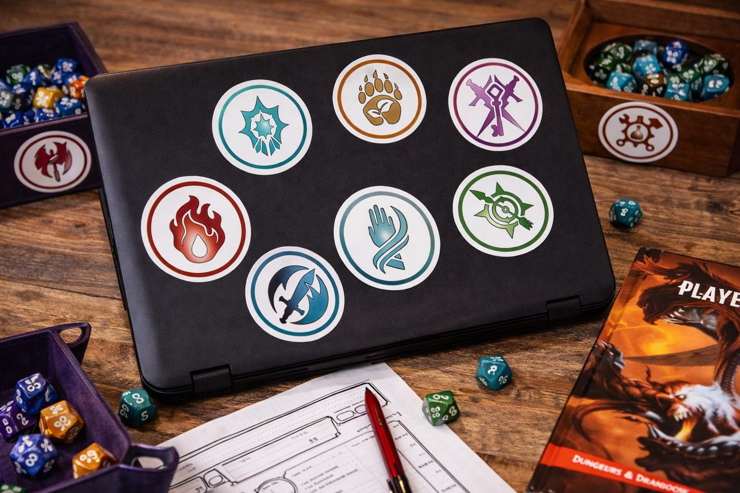 Dungeons & Dragons Character Class Sticker Pack – 13 Vinyl Stickers - MstrcrftMinis - 1340