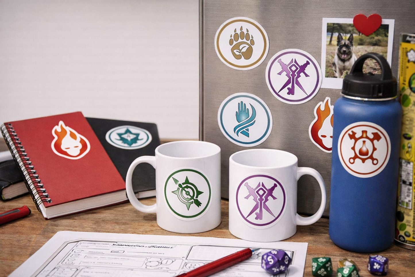 Dungeons & Dragons Character Class Sticker Pack – 13 Vinyl Stickers - MstrcrftMinis - 1340