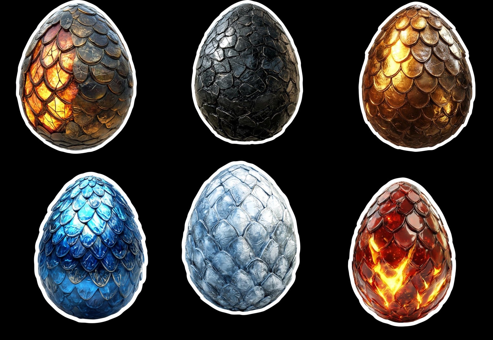 Dungeons & Dragons Dragon Egg Sticker Pack – 24 or 96 Vinyl Stickers - MstrcrftMinis - 1343