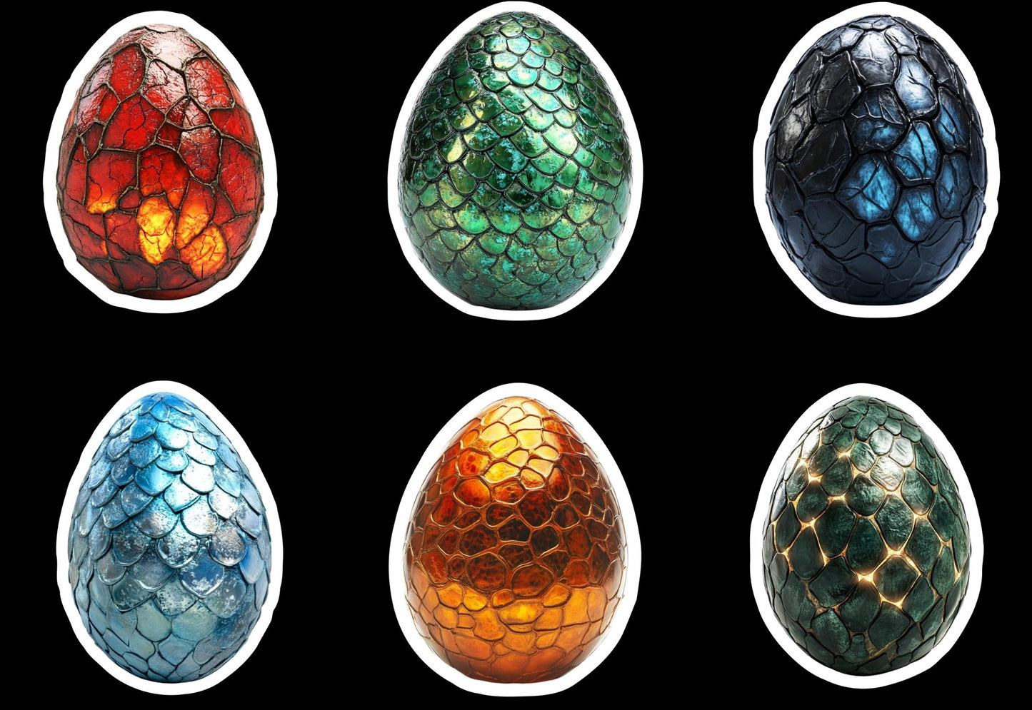 Dungeons & Dragons Dragon Egg Sticker Pack – 24 or 96 Vinyl Stickers - MstrcrftMinis - 1343