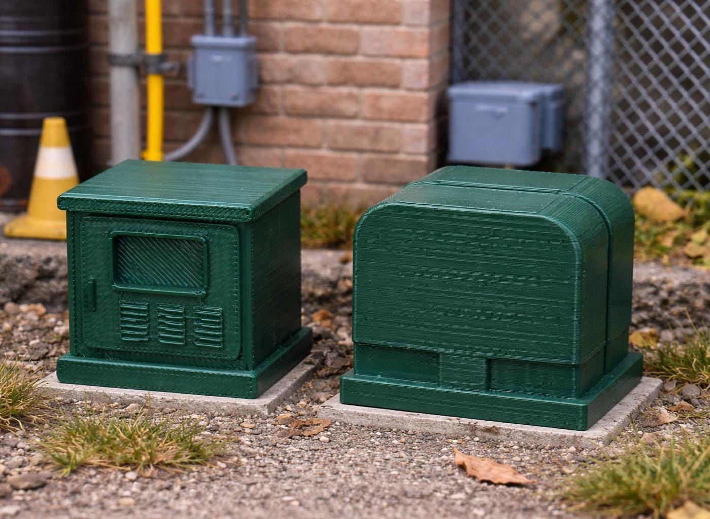 Electrical Transformer Boxes – 1:24 Scale Miniature - MstrcrftMinis - 1328