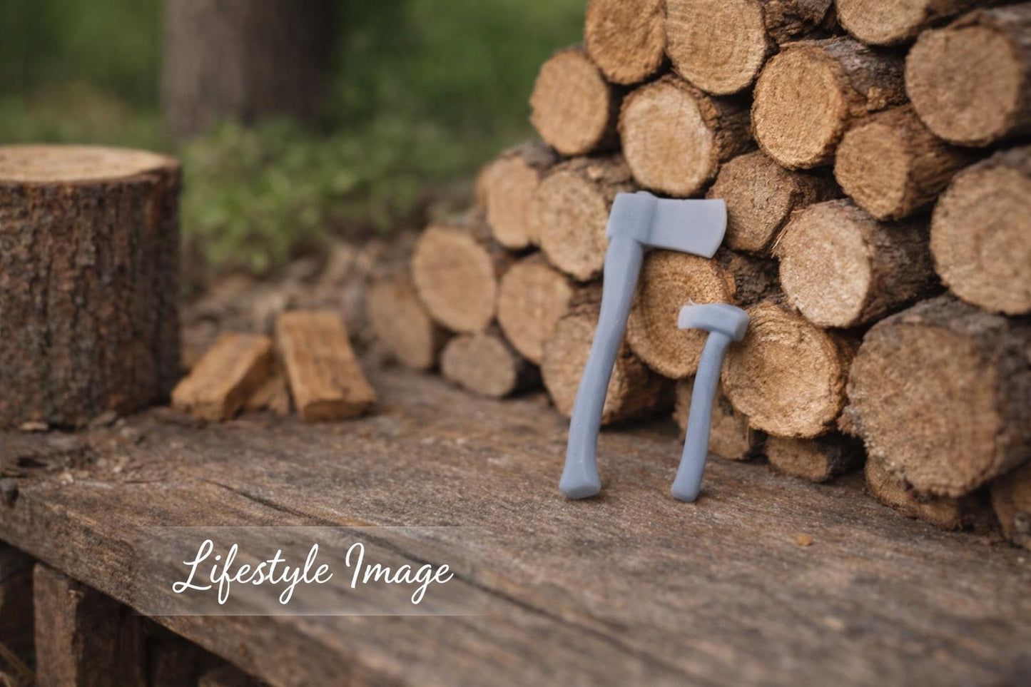 Flat Head Axe and Hatchet Set – 1:24 Scale Miniature - MstrcrftMinis - 1352