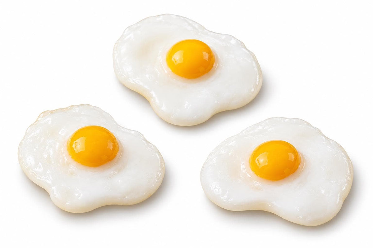 Fried Eggs – Set of 3 – 1:24 Scale Miniature - MstrcrftMinis - 1421