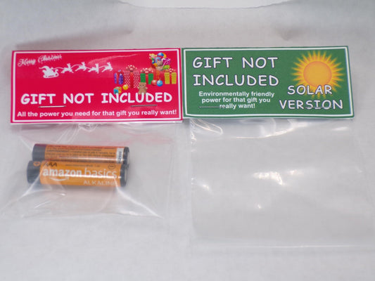Gift Not Included. Gag Christmas Gift, Joke Gift, Stocking Stuffer. - MstrcrftMinis - 1091