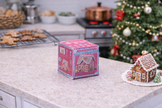 Gingerbread House Decorating Kit Box – 1:24 Scale Miniature - MstrcrftMinis - 1322