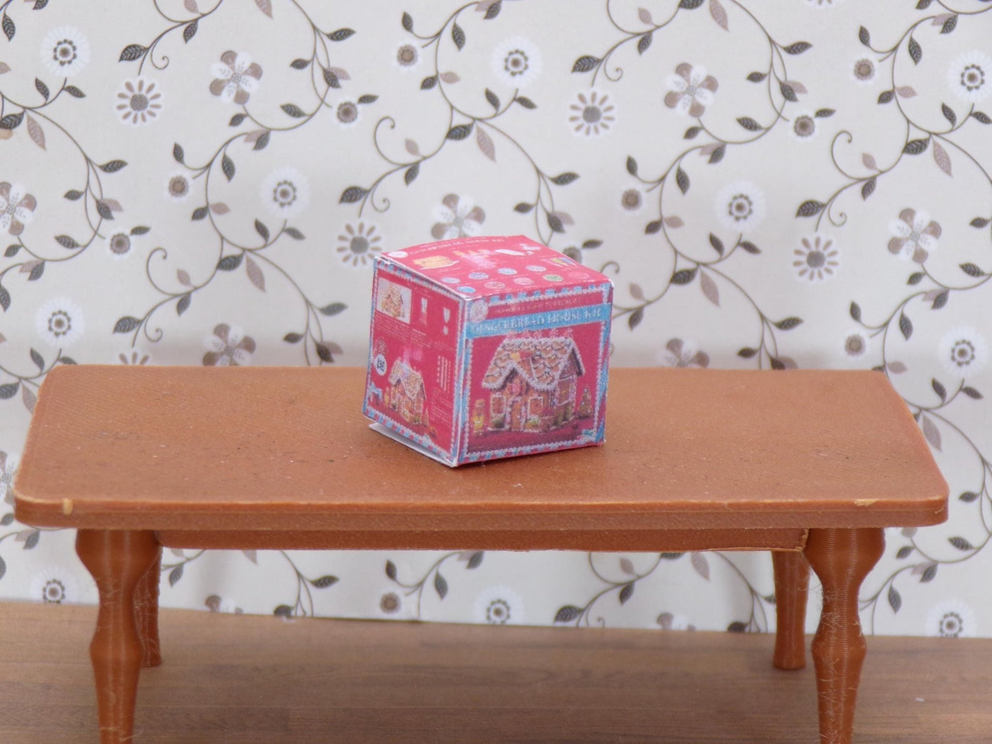 Gingerbread House Decorating Kit Box – 1:24 Scale Miniature - MstrcrftMinis - 1322