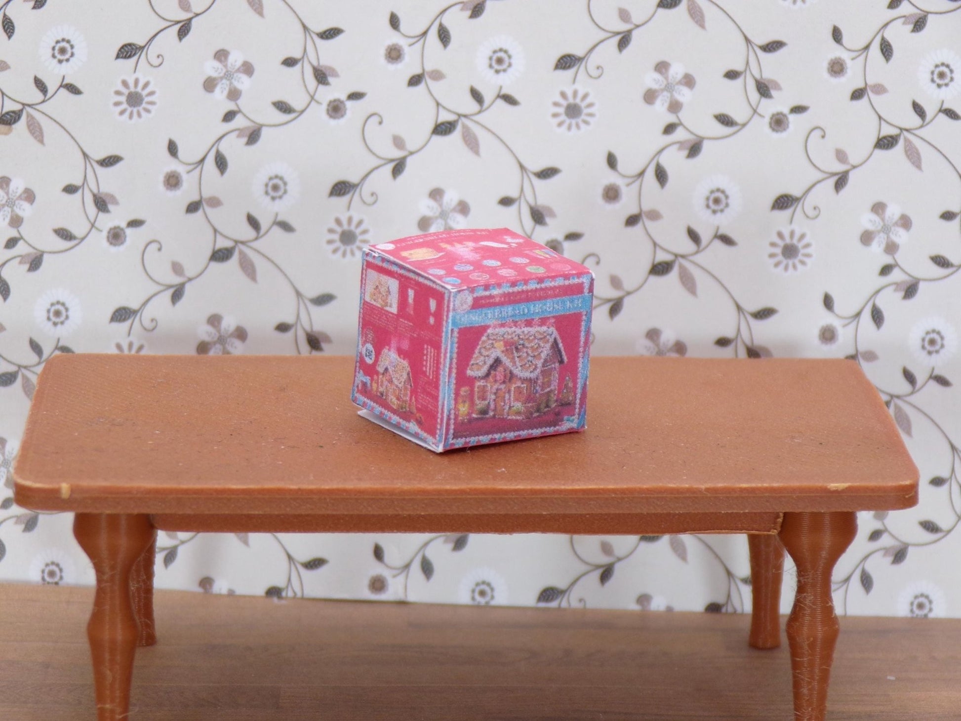 Gingerbread House Decorating Kit Box – 1:24 Scale Miniature - MstrcrftMinis - 1322