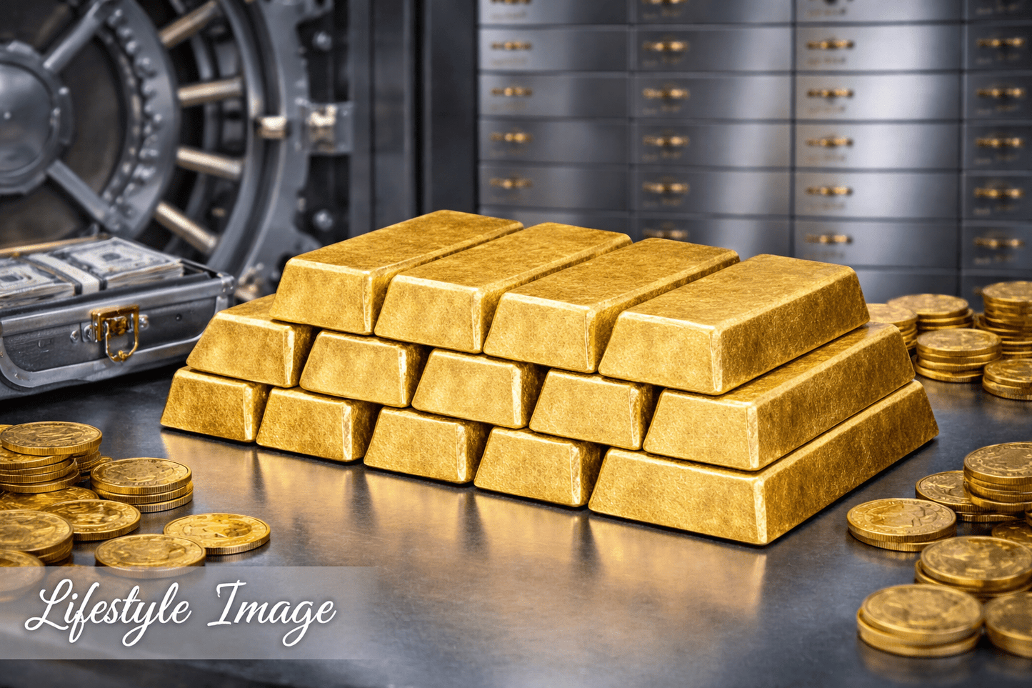 Gold Bars (5 - Pack) – 1:24 Scale Miniature - MstrcrftMinis - 1346