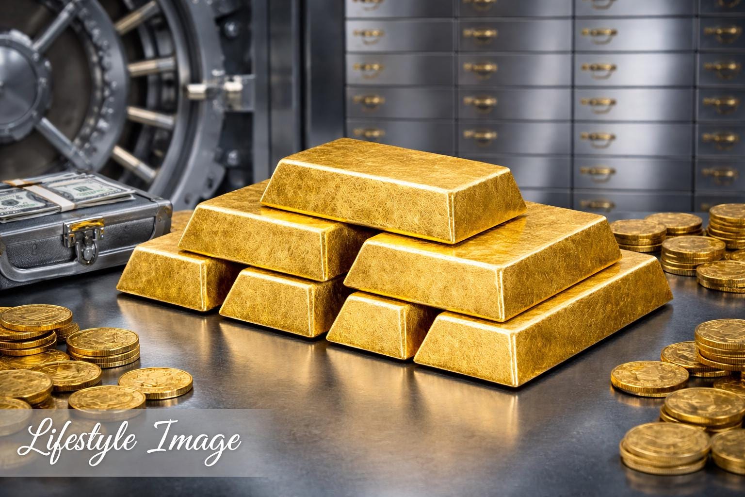 Gold Bars (5 - Pack) – 1:24 Scale Miniature - MstrcrftMinis - 1346