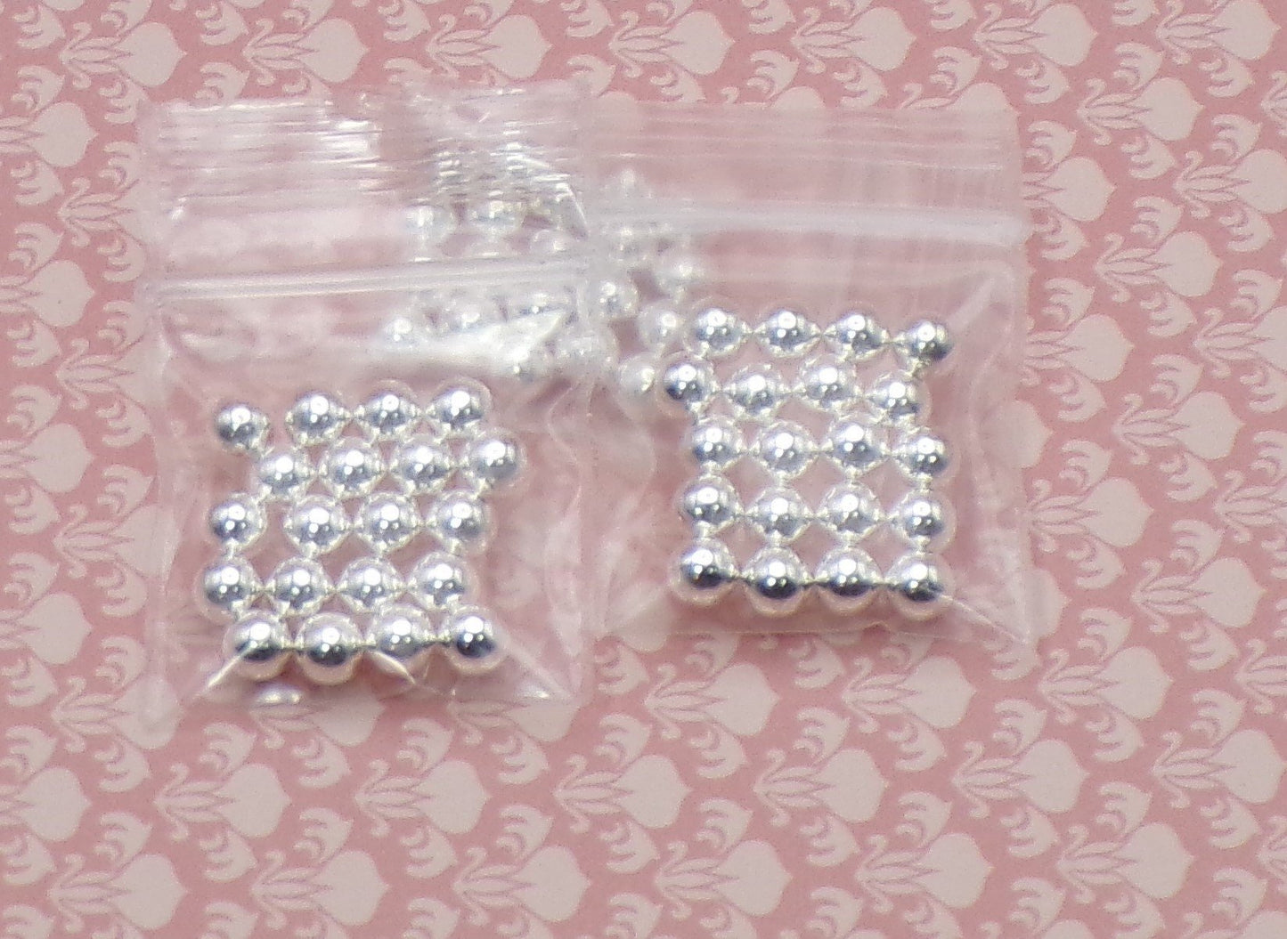 Gold, Silver, Red, or Green 4mm No - Hole Pearls - Fake Pearls - No Hole Pearls - No Hole Beads - Fake Gold / Silver - MstrcrftMinis - 1040 - 10