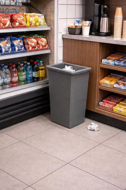 Grey Trash Can – 1:24 Scale Miniature | 2 Sizes Available - MstrcrftMinis - 1317-0014