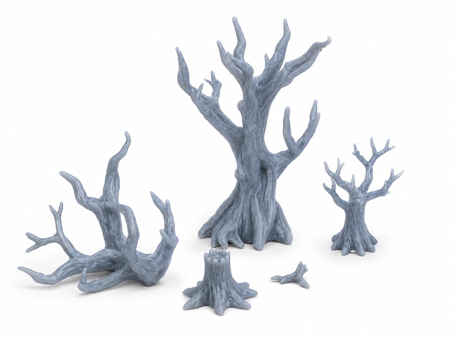 Halloween Landscaping – 1:24 Scale Dead Trees, Stumps, Dead Bushes & Branches | Haunted Forest Miniatures - MstrcrftMinis - 1401-A