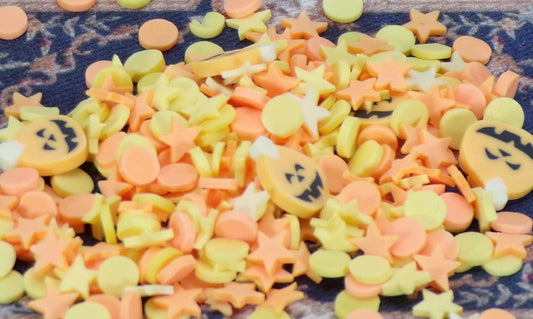 Halloween Pumpkin Mix - Polymer Clay Confetti - Slime, Craft, Decoden, or Resin Supplies - MstrcrftMinis - 1115