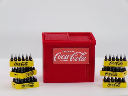1:24 Scale Vintage Gas Station Cooler - Soda Pop, Ice Cream, Live Bait - Excellent Addition to Workshop, Garage, Industrial, or Gas Station