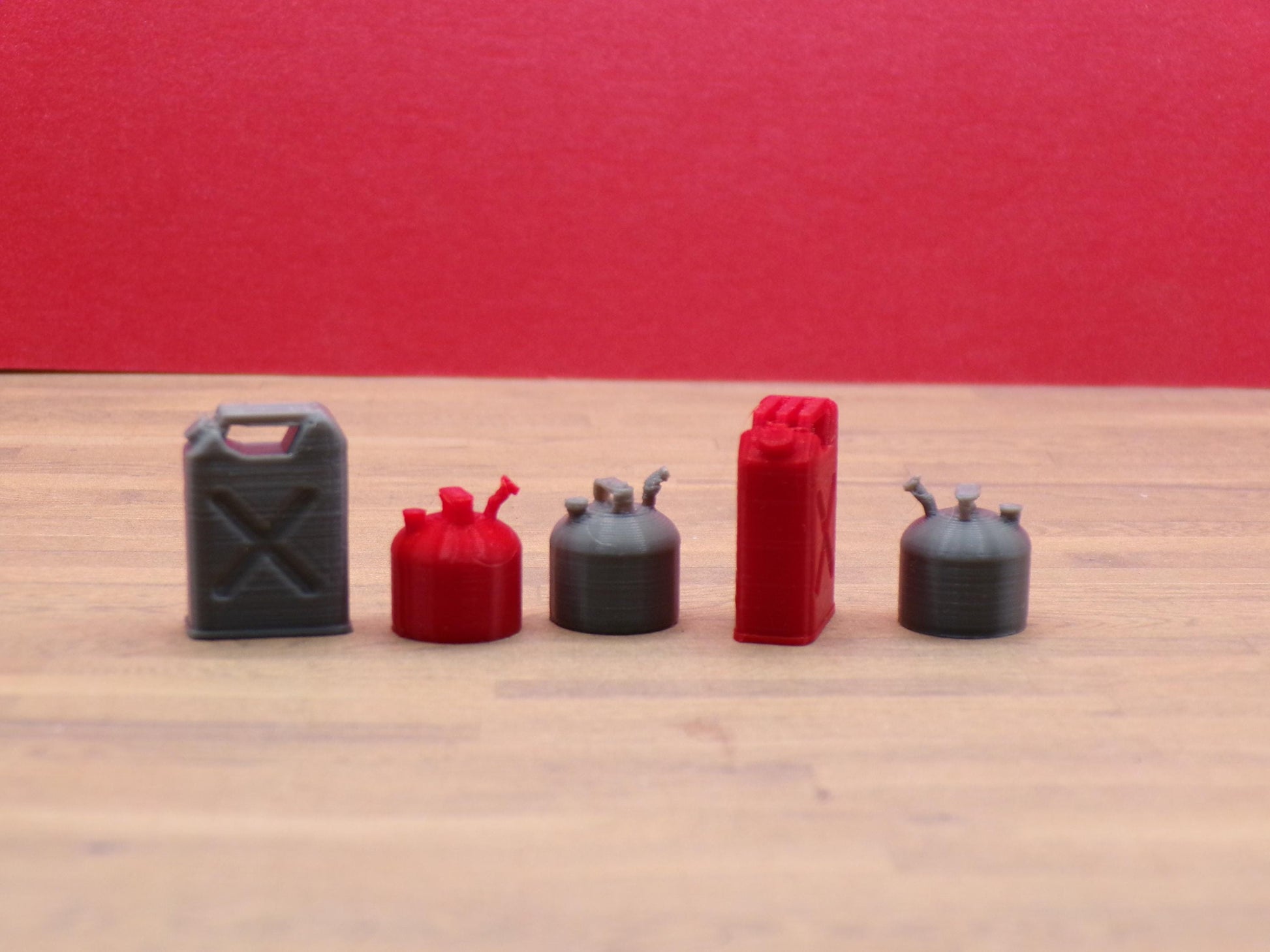 1:24 Scale Vintage-style Gas Cans-A Great Addition to a Repair Shop, Garage, or Service Station - 5-Gallon and 2.5-Gallon Versions Available