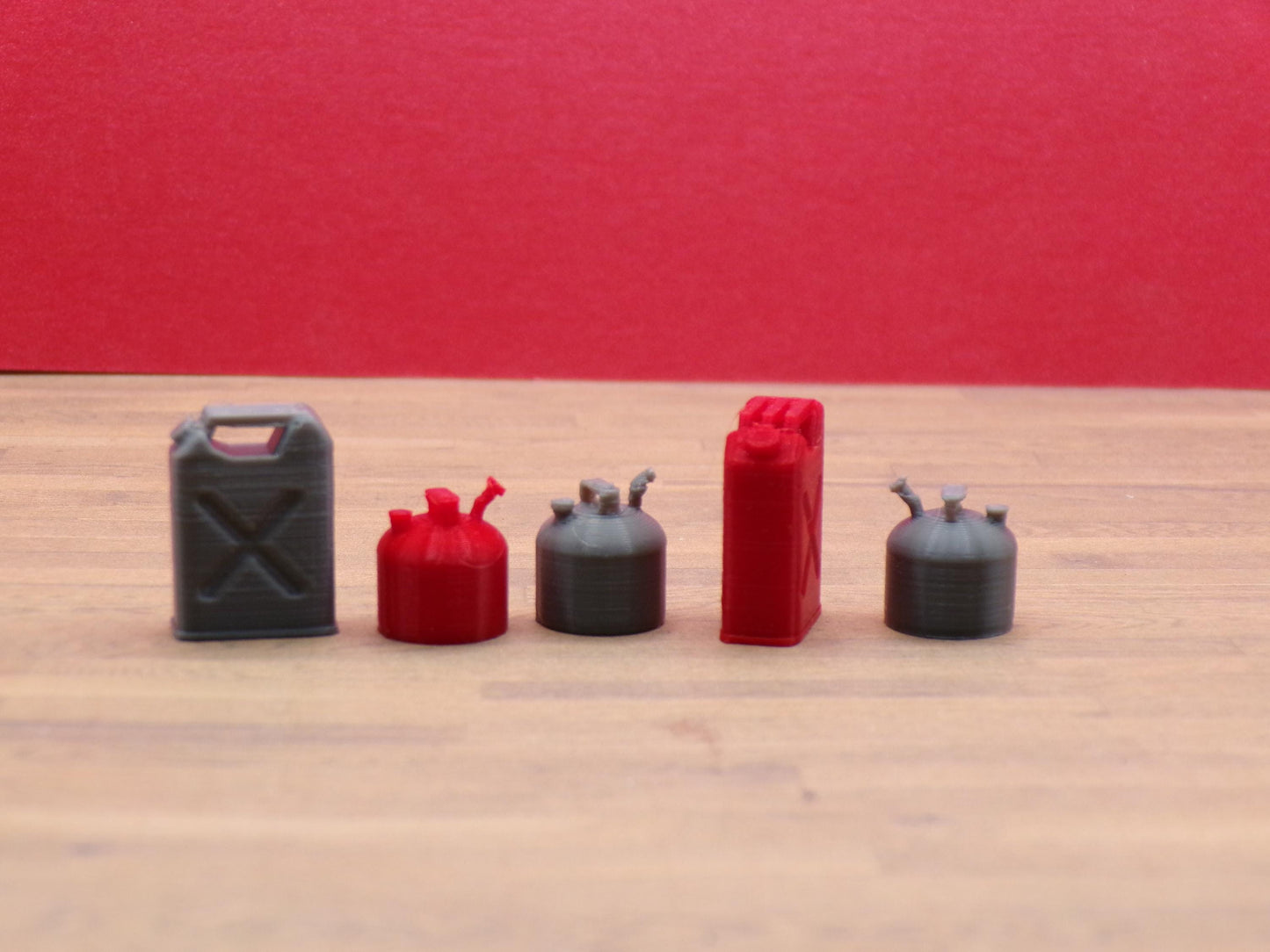 1:24 Scale Vintage-style Gas Cans-A Great Addition to a Repair Shop, Garage, or Service Station - 5-Gallon and 2.5-Gallon Versions Available