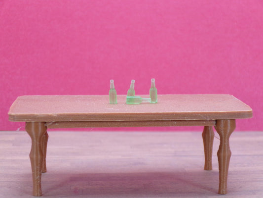 1:24 Scale Miniature Soda Pop Bottles (Set of 24) | Green, Clear & White Bottles | Dollhouse Kitchen or Diner Drink Props