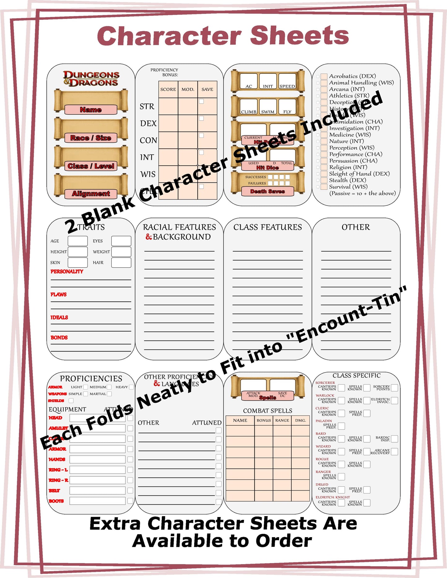 The "Encount-Tin" – Portable Dungeons and Dragons Dice / Accessory Storage in an Altoids-Style Case - “Pack the adventure in your pocket.”