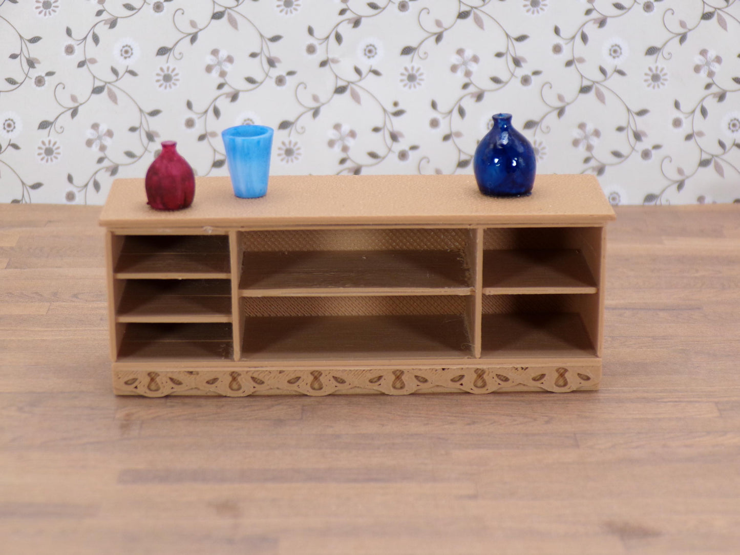 Dollhouse Credenza | 1:24 Scale | TV Cabinet with Drawers &/or Bins