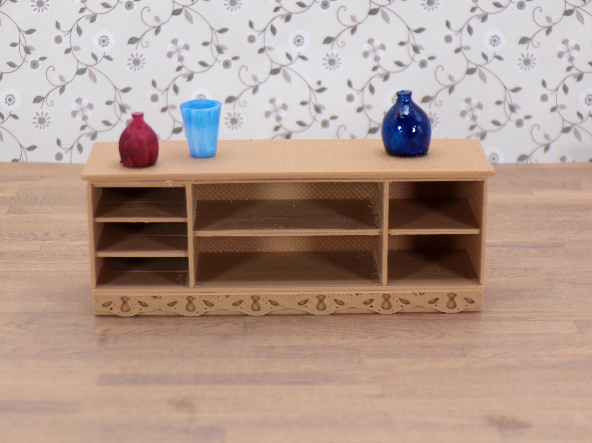 Dollhouse Credenza | 1:24 Scale | TV Cabinet with Drawers &/or Bins