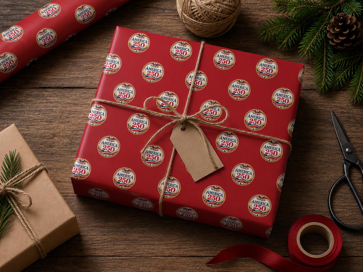 America's 250th Anniversary Wrapping Paper – 2 Premium Folded Sheets (20" x 29") | Semiquincentennial Gift Wrap