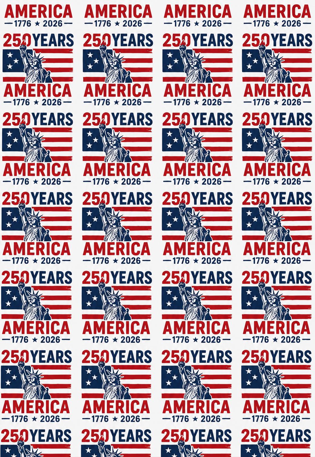 America's 250th Anniversary Wrapping Paper – 2 Premium Folded Sheets (20" x 29") | Semiquincentennial Gift Wrap