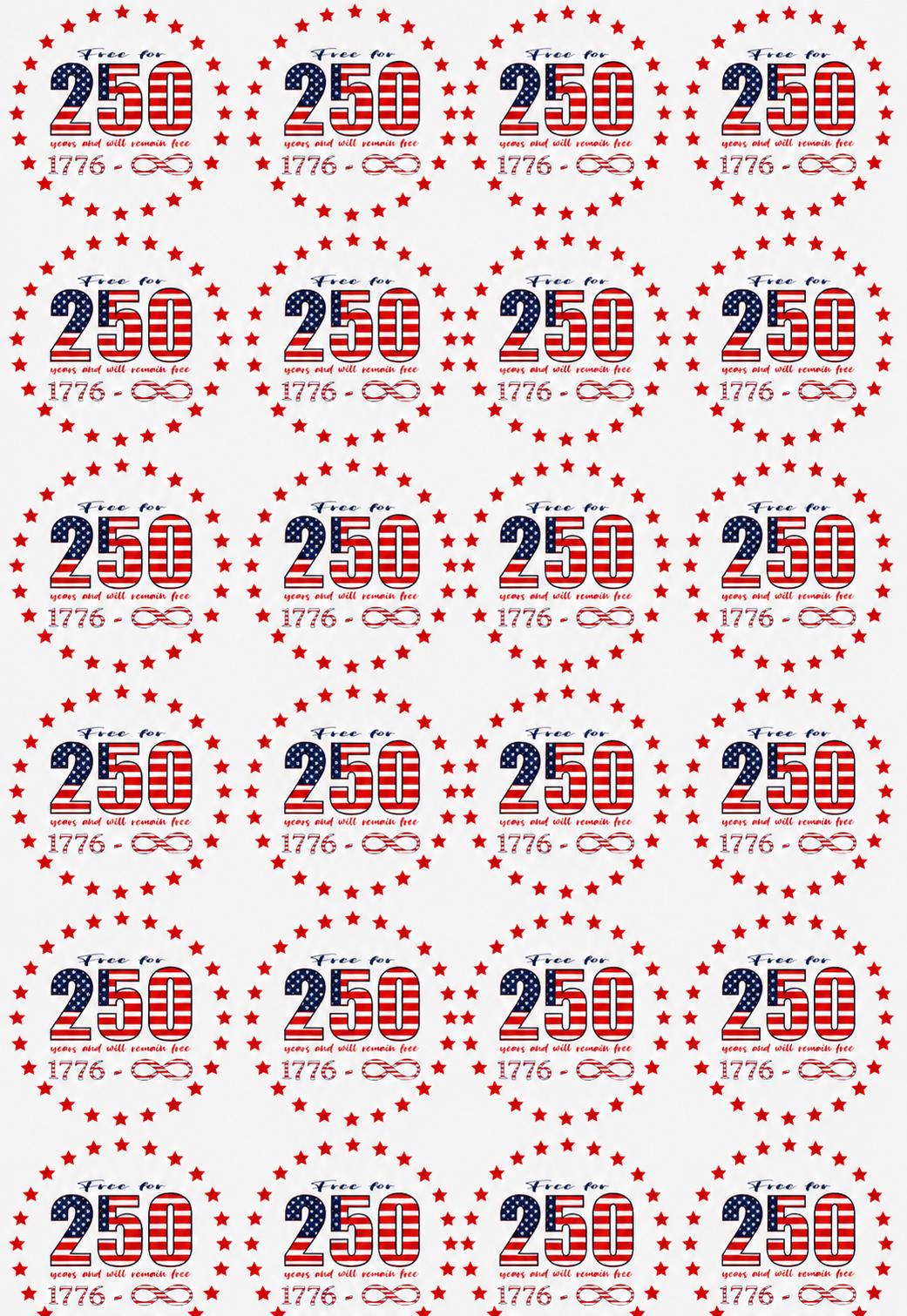 America's 250th Anniversary Wrapping Paper – 2 Premium Folded Sheets (20" x 29") | Semiquincentennial Gift Wrap
