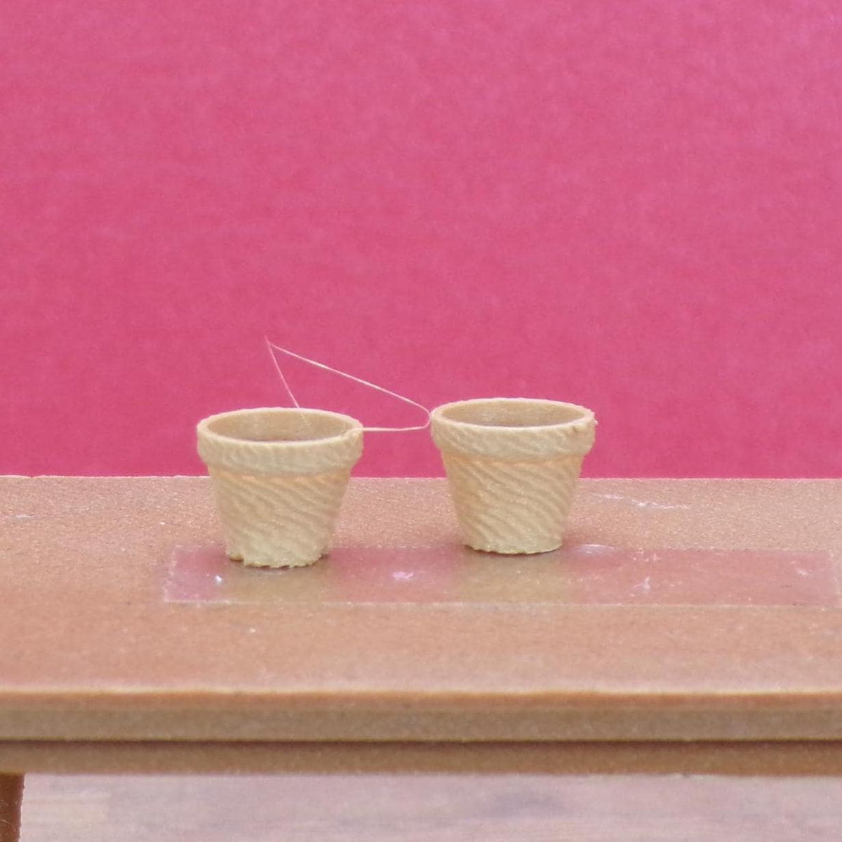 Indoor Flowerpots – 1:24 Scale Miniature - 3 Sizes to Choose From - MstrcrftMinis - 1424