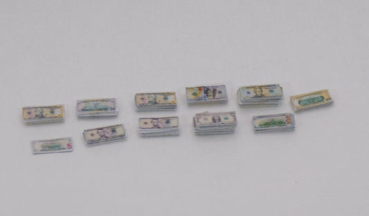 It's All About the Money, Money, Money - 1:24 Scale Stacks of Money - US Dollars - MstrcrftMinis - 1038