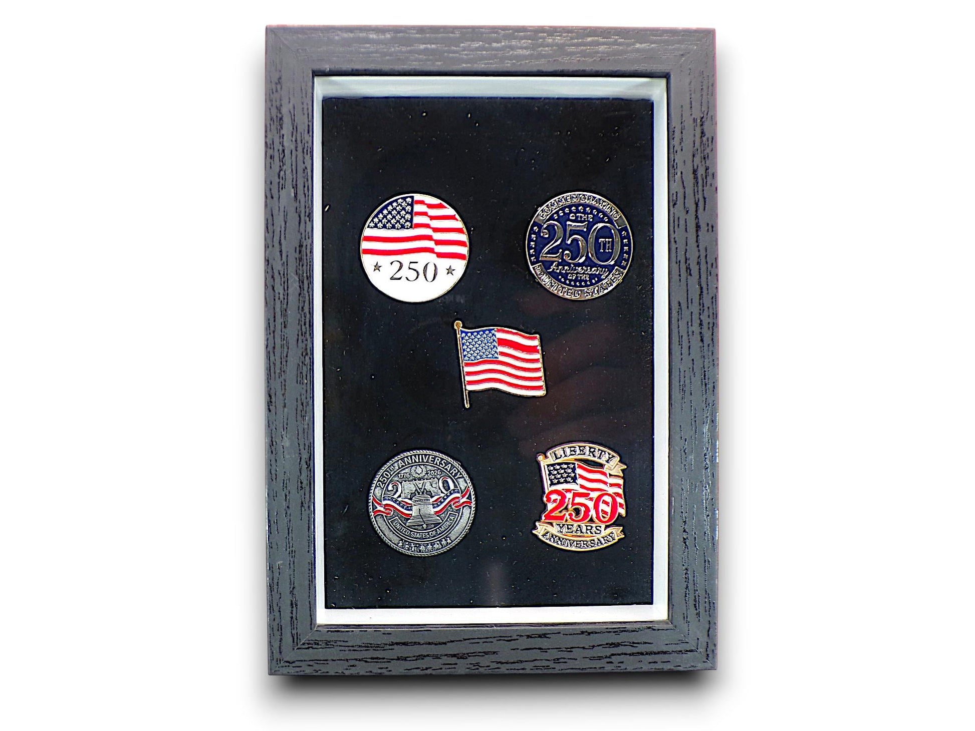 Limited Edition "America @ 250" Enamel Pin Collections – Framed Patriotic Display Sets - MstrcrftMinis - 1357