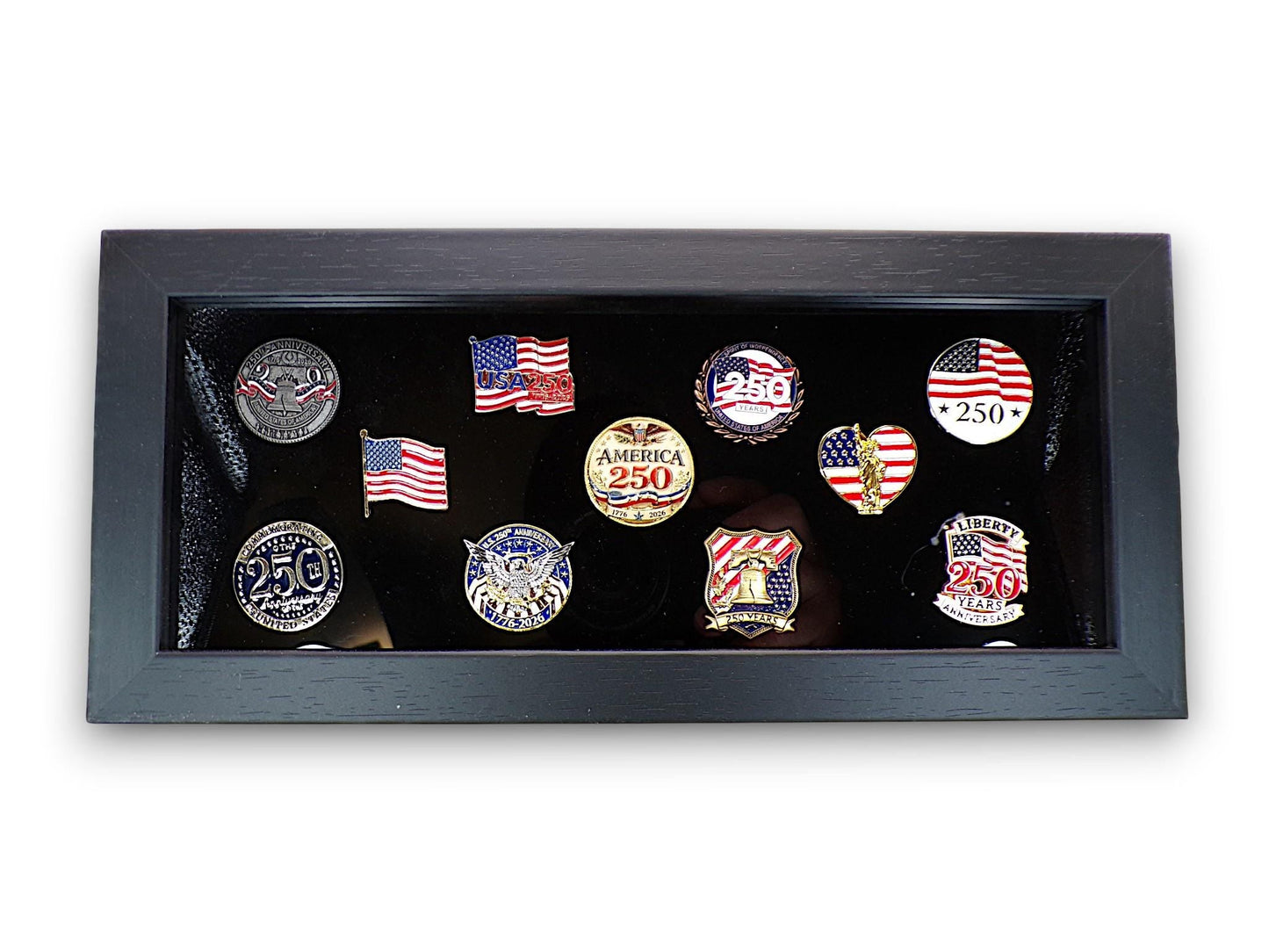 Limited Edition "America @ 250" Enamel Pin Collections – Framed Patriotic Display Sets - MstrcrftMinis - 1357