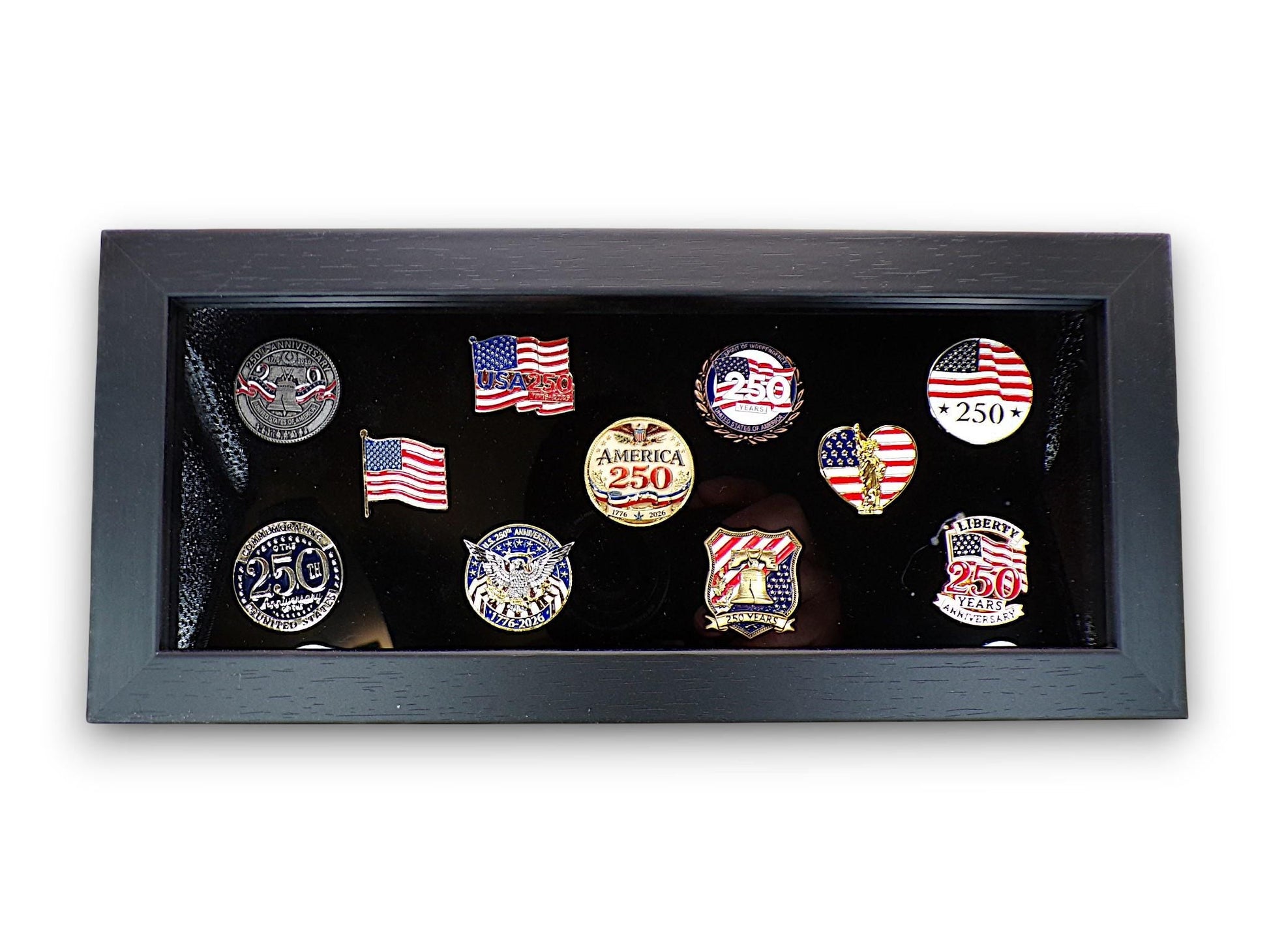 Limited Edition "America @ 250" Enamel Pin Collections – Framed Patriotic Display Sets - MstrcrftMinis - 1357