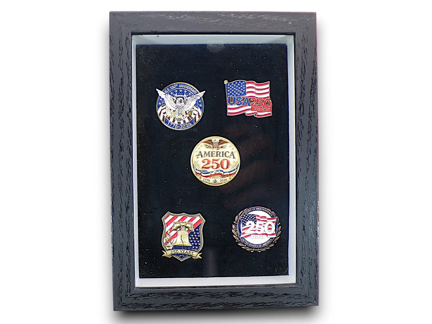 Limited Edition "America @ 250" Enamel Pin Collections – Framed Patriotic Display Sets - MstrcrftMinis - 1357
