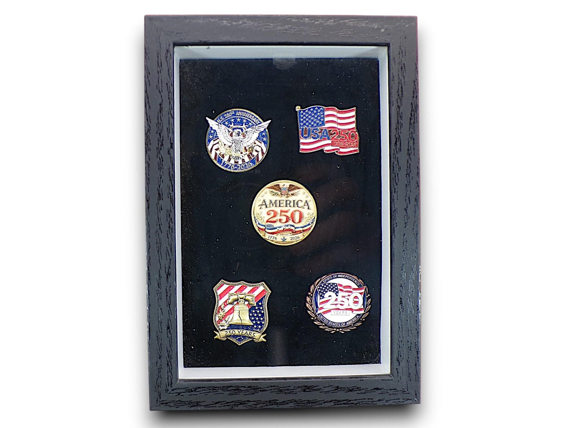 Limited Edition "America @ 250" Enamel Pin Collections – Framed Patriotic Display Sets - MstrcrftMinis - 1357