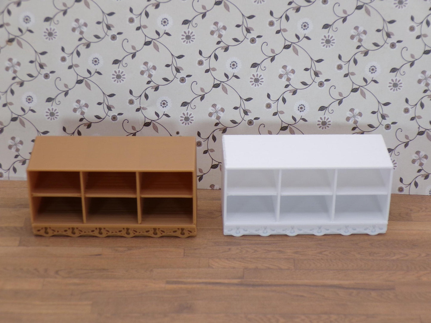 Living Room Shelf – 1:24 Scale Miniature - MstrcrftMinis - 1305