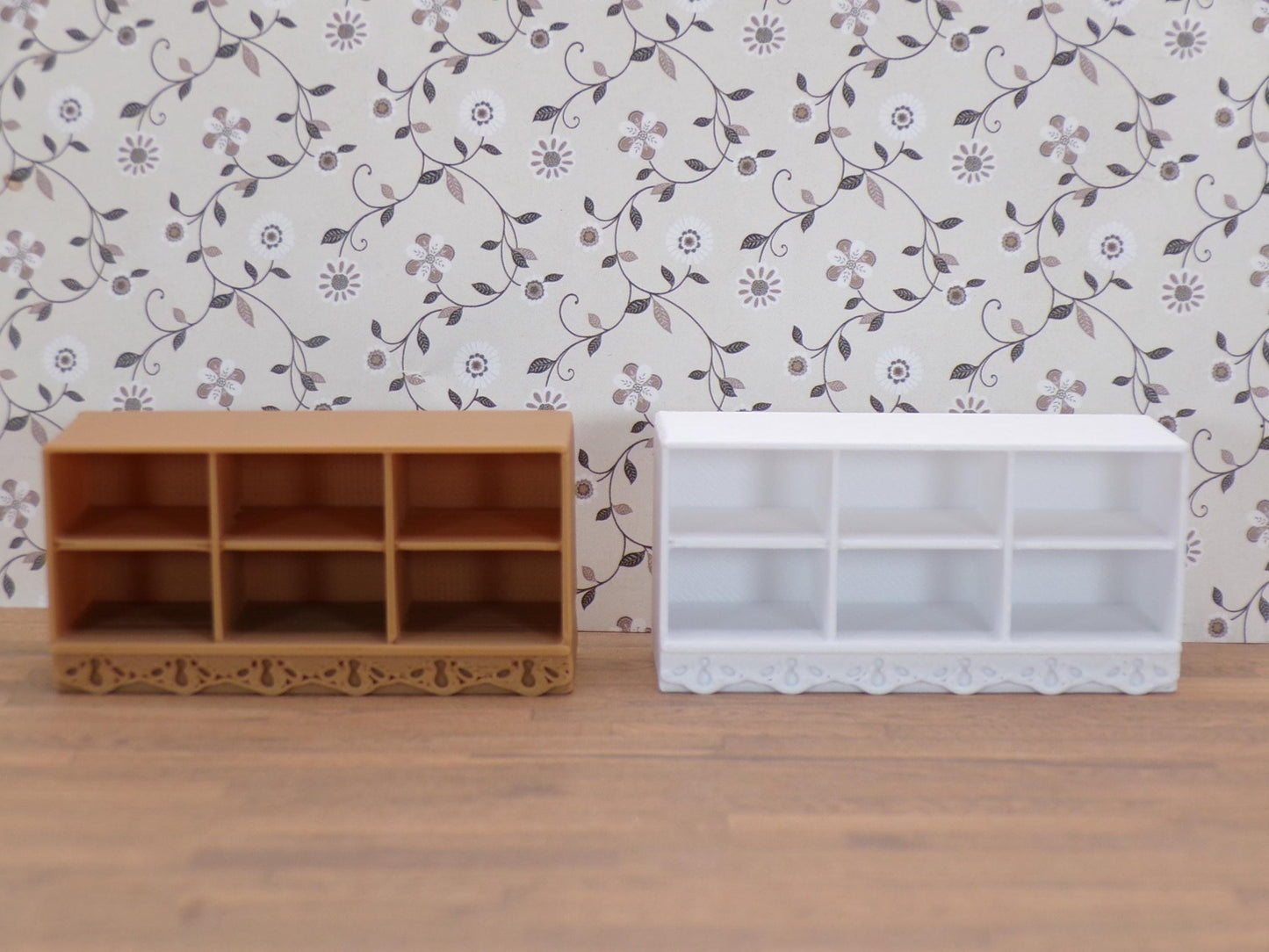 Living Room Shelf – 1:24 Scale Miniature - MstrcrftMinis - 1305