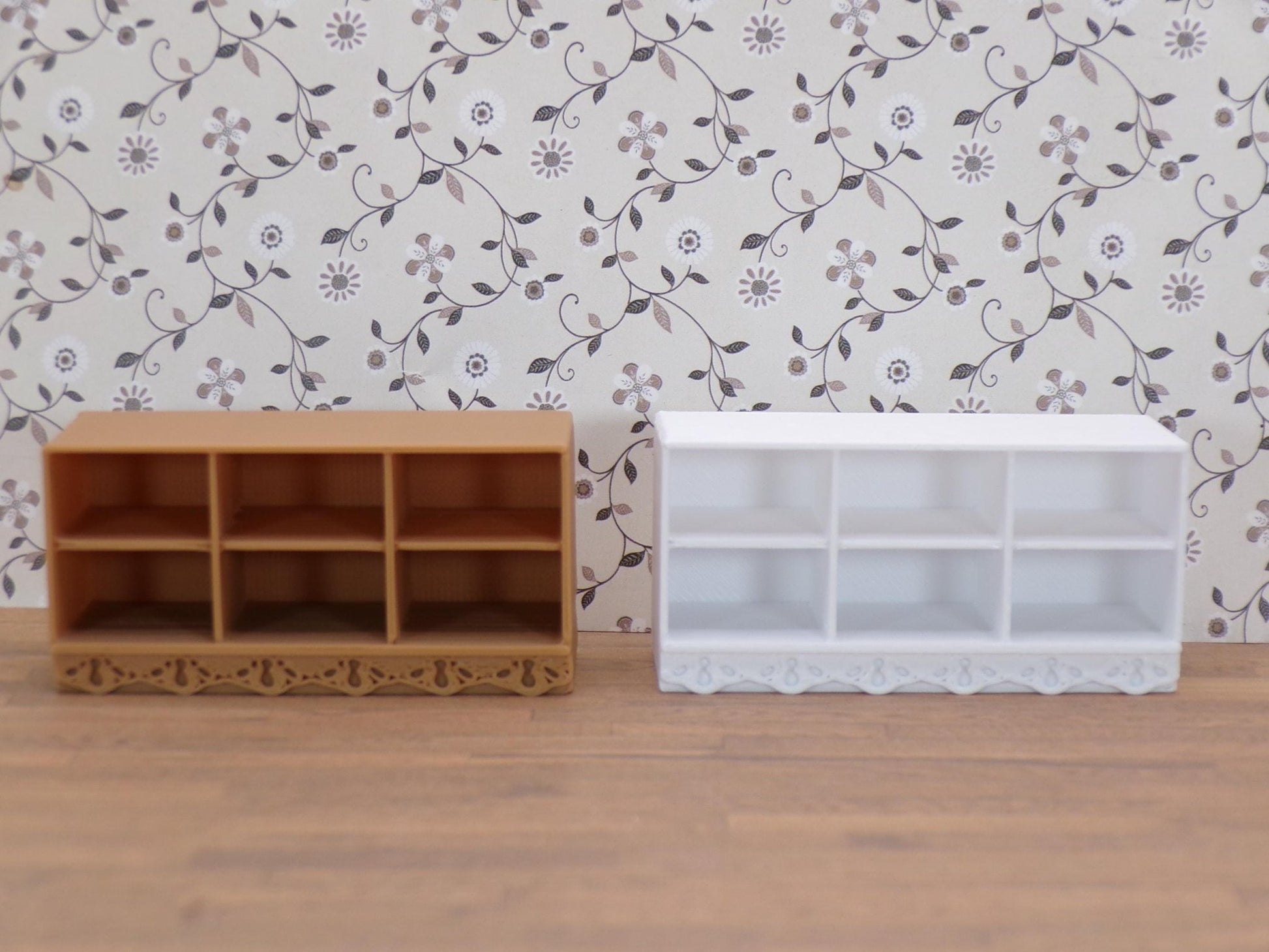 Living Room Shelf – 1:24 Scale Miniature - MstrcrftMinis - 1305