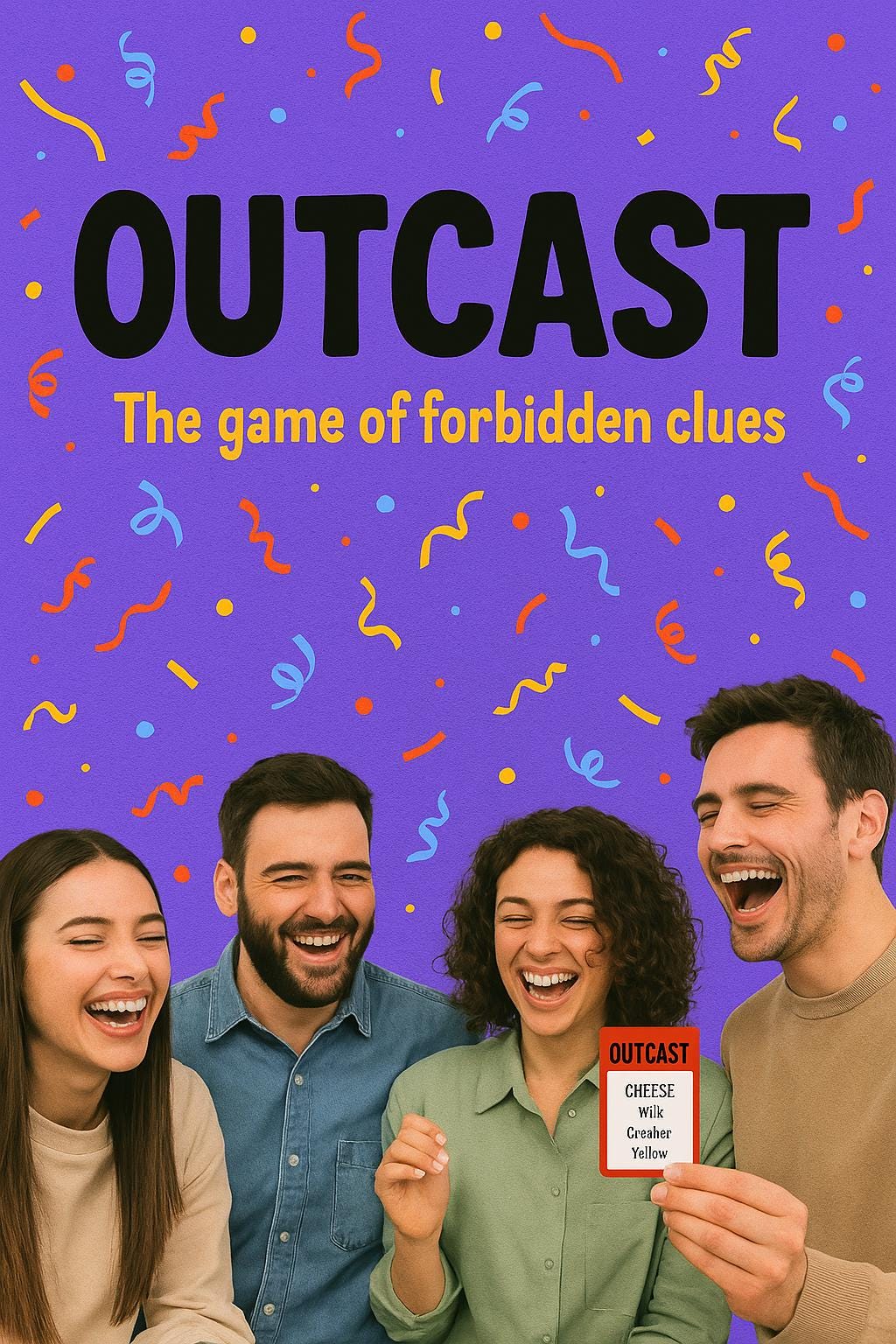 OUTCAST: "The Game of Forbidden Clues" – Christmas Edition - Taboo - style Game with Over 700 Cards, Rules, and Score Sheets - MstrcrftMinis - OUTCASTGAME - CE