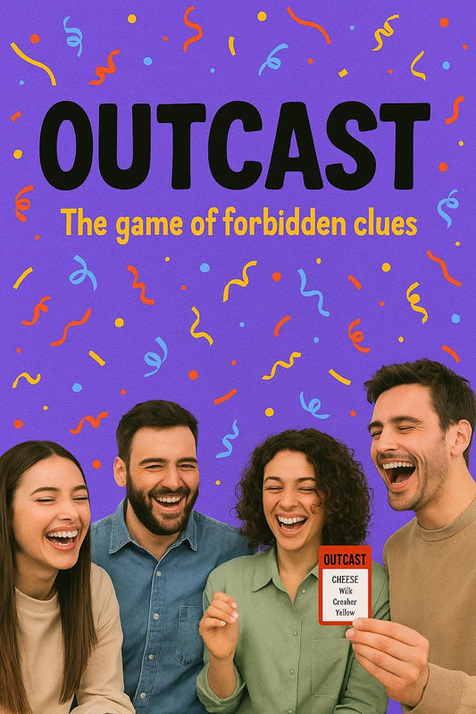 OUTCAST: "The Game of Forbidden Clues" – Christmas Edition - Taboo - style Game with Over 700 Cards, Rules, and Score Sheets - MstrcrftMinis - OUTCASTGAME - CE