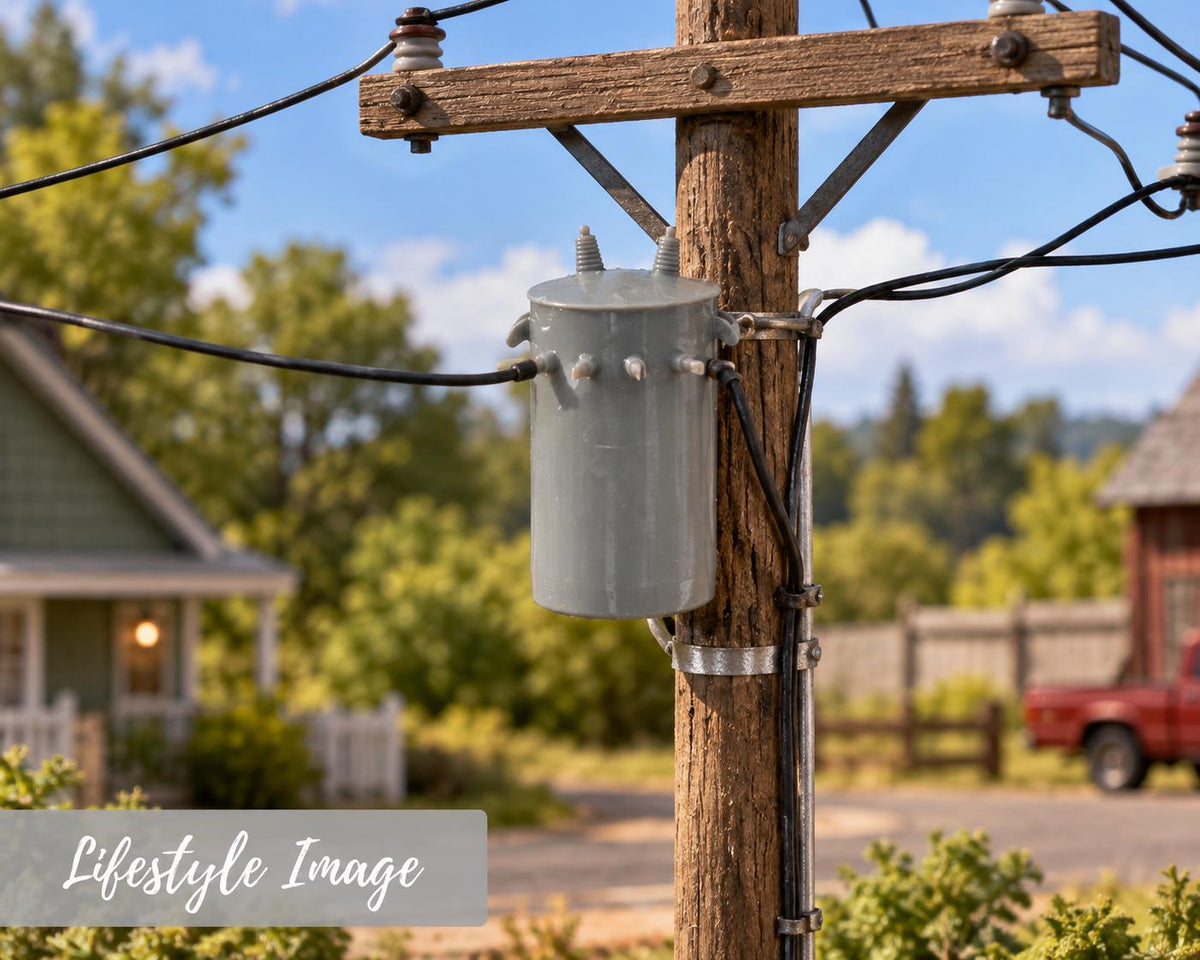 Outdoor Electric Pole Transformer – 1:24 Scale Miniature - MstrcrftMinis - 1417